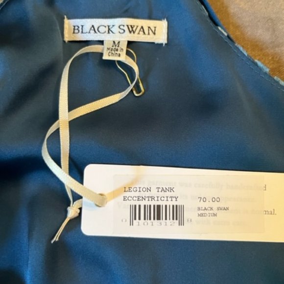 𝅺NWT Black Swan Teal velvet spaghette strap gorgeous blouse - Picture 8 of 10